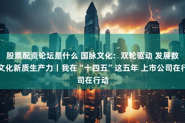 股票配资论坛是什么 国脉文化：双轮驱动 发展数字文化新质生产力丨我在“十四五”这五年 上市公司在行动