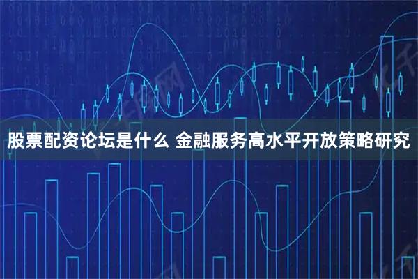 股票配资论坛是什么 金融服务高水平开放策略研究