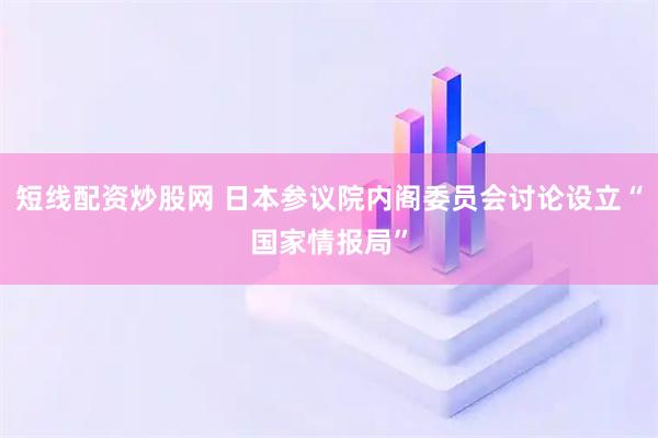 短线配资炒股网 日本参议院内阁委员会讨论设立“国家情报局”